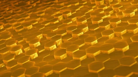 Abstract hexagon animation multicolor pattern 4K smooth concept Video stock 156384019