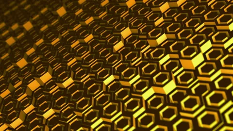 Abstract hexagon animation multicolor pattern 4K smooth concept Stock Footage 156386765