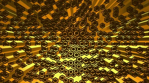 Abstract hexagon animation multicolor pattern 4K smooth concept Stock Footage 156386827