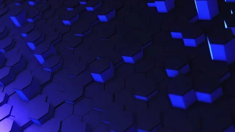 Abstract hexagon animation multicolor pattern 4K smooth concept Stock Footage 156388167
