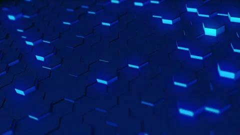 Abstract hexagon animation multicolor pattern 4K smooth concept Stock Footage 156389023