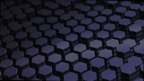 Abstract hexagon animation multicolor pattern 4K smooth concept Stock Footage 156392095