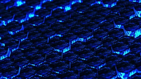 Abstract hexagon animation multicolor pattern 4K smooth concept Stock Footage 156394318