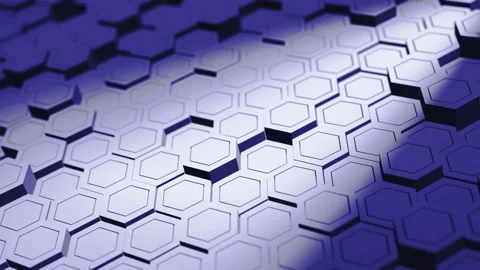 Abstract hexagon animation multicolor pattern 4K smooth concept Stock Footage 156394597