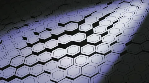 Abstract hexagon animation multicolor pattern 4K smooth concept Stock Footage 156394857