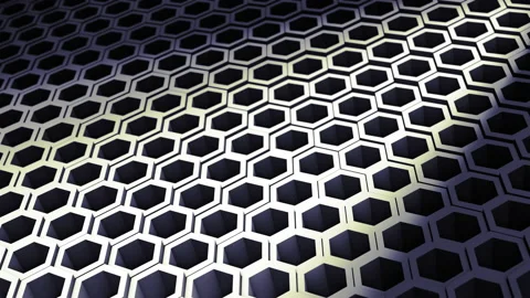 Abstract hexagon animation multicolor pattern 4K smooth concept Stock Footage 156395055