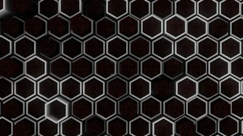Abstract hexagon animation multicolor pattern 4K smooth concept Stock Footage 156992337