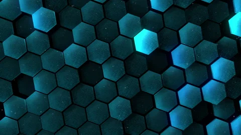 Abstract hexagon animation multicolor pattern 4K smooth concept Stock Footage 156992727
