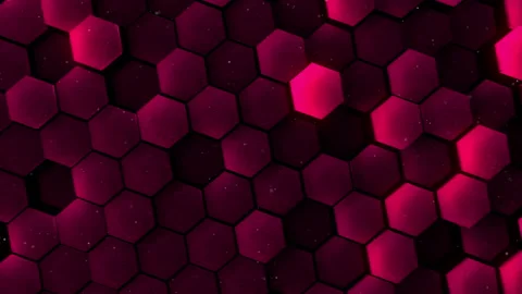 Abstract hexagon animation multicolor pattern 4K smooth concept Video stock 156992742