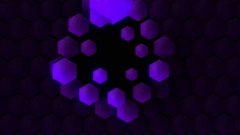 Abstract hexagon animation multicolor pattern 4K smooth concept Stock Footage 156992757