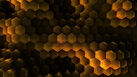 Abstract hexagon animation multicolor pattern 4K smooth concept Stock Footage 156993388
