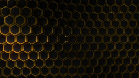 Abstract hexagon animation multicolor pattern 4K smooth concept Stock Footage 156993403