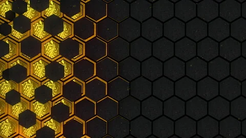 Abstract hexagon animation multicolor pattern 4K smooth concept Stock Footage 162525135