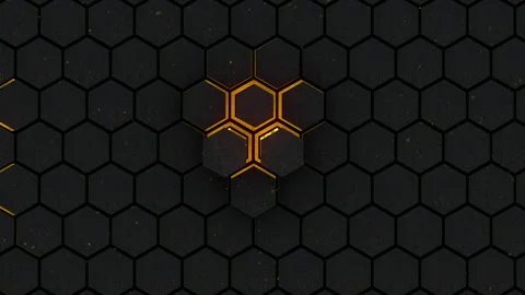 Abstract hexagon animation multicolor pattern 4K smooth concept Stock Footage 162526764