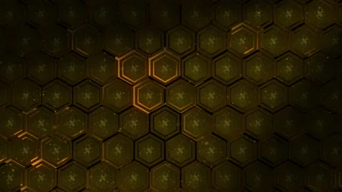 Abstract hexagon animation multicolor pattern 4K smooth concept Stock Footage 162526950