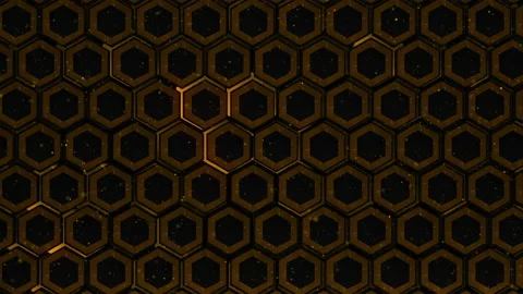 Abstract hexagon animation multicolor pattern 4K smooth concept Stock Footage 162528404