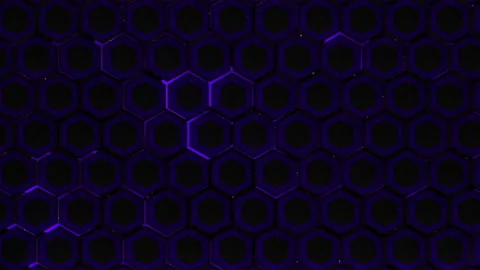 Abstract hexagon animation multicolor pattern 4K smooth concept Stock Footage 162530301