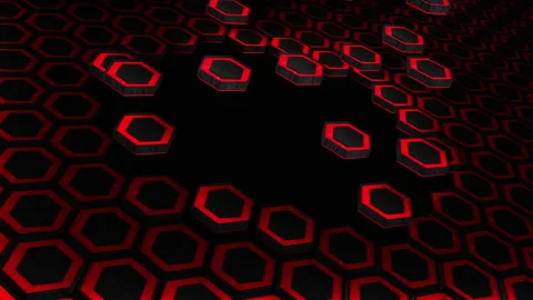 Abstract hexagon animation multicolor pattern 4K smooth concept Stock Footage 162532207
