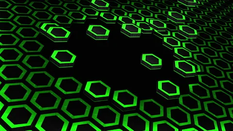 Abstract hexagon animation multicolor pattern 4K smooth concept Stock Footage 162532729