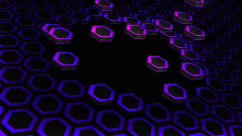 Abstract hexagon animation multicolor pattern 4K smooth concept Stock Footage 162534231