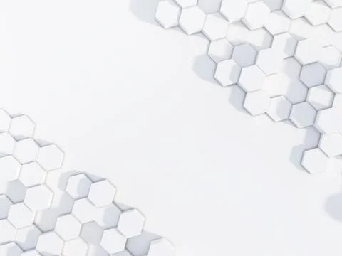 Abstract hexagon background. 3d rendering Stock Illustration