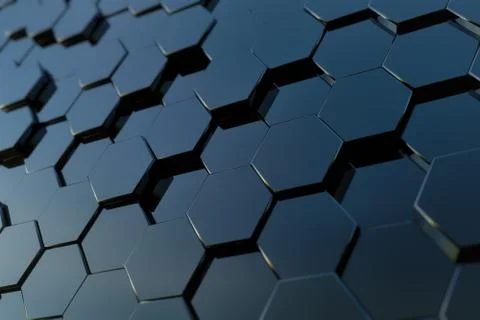 Abstract hexagon background. 3d Rendering Stock Illustration