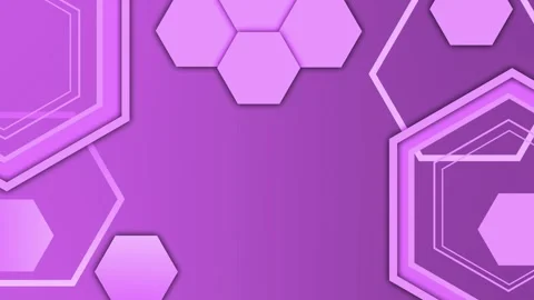 Abstract hexagon background with 3d shapes with copy space for design animati Stock Footage 339289627