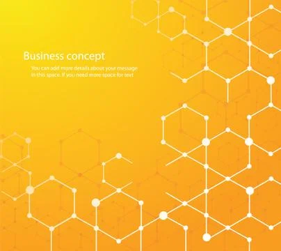 Abstract hexagon background and space for write Illustrazione stock