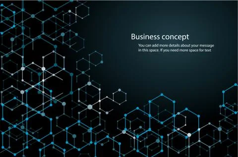 Abstract hexagon background and space for write Illustrazione stock