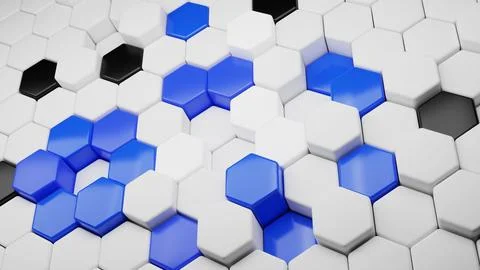 Abstract hexagon background Futuristic technology concept. 3D illustration Stockillustratie