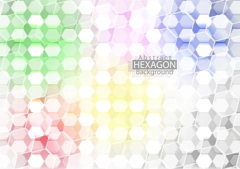 Abstract hexagon background. Glittering Geometric Shapes. Vector illustration Stock Illustration