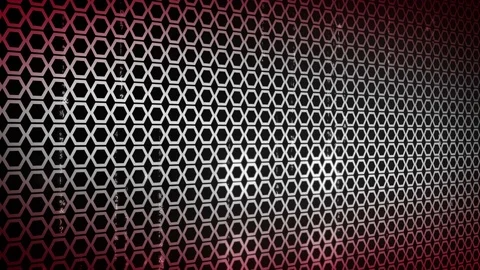 Abstract hexagon Background LOOP 4K red-colorless Stock Footage 71512499