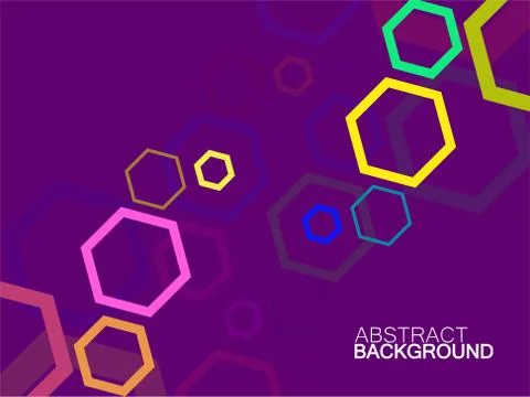 Abstract hexagon background, molecular structure, geometric shape with hexago 스톡 일러스트