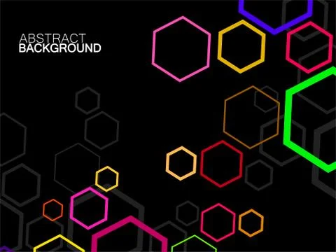 Abstract hexagon background, molecular structure, geometric shape with hexagons 스톡 일러스트
