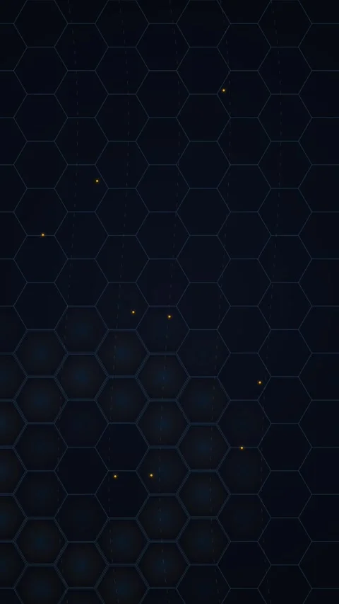 Abstract Hexagon Background Pattern Dark Blue Geometric Digital Wallpaper Stock Footage 344934473