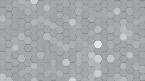 Abstract Hexagon Background Random Motion, 3d Loopable Animation 4k Stock Footage 74270403