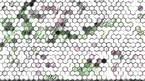 Abstract hexagon background. Smooth loop. Multi colored hexagon backgrouns Stock Footage 146704095