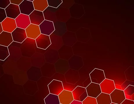 Abstract hexagon background, technology pattern. Vector illustration Stock Illustration