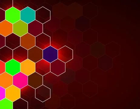Abstract hexagon background, technology pattern. Vector illustration Stock Illustration