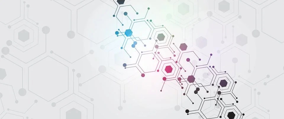Abstract hexagon background. Technology poligonal design. Digital futuristi.. Illustrazione stock