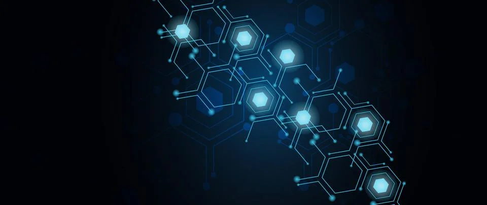 Abstract hexagon background. Technology poligonal design. Digital futuristi.. イラスト素材