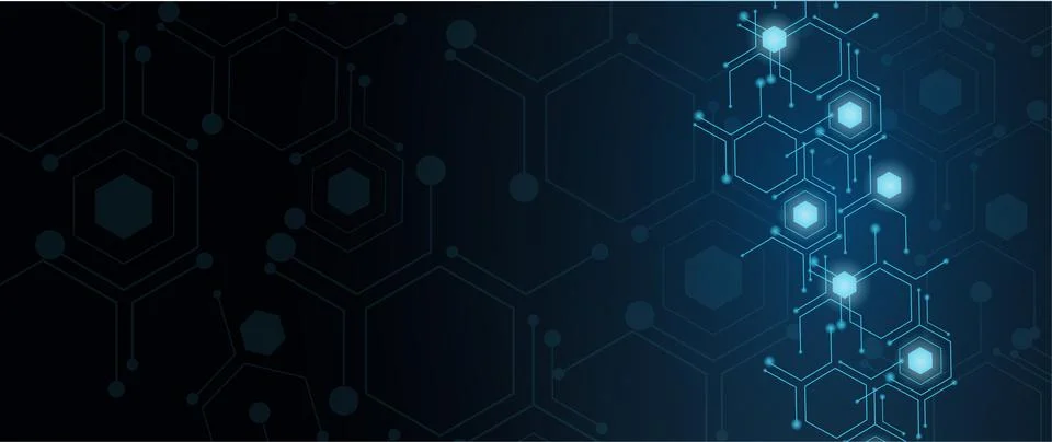 Abstract hexagon background. Technology poligonal design. Digital futuristi.. Illustrazione stock