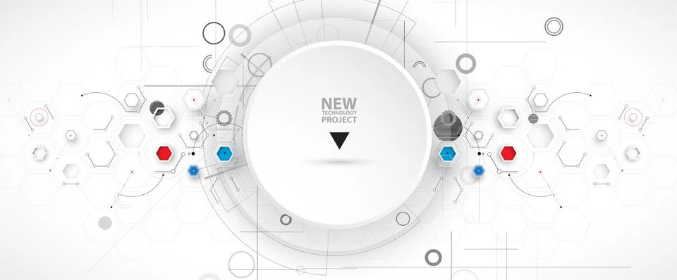Abstract hexagon background. Technology polygonal design. Digital futuristi.. Stock Illustration