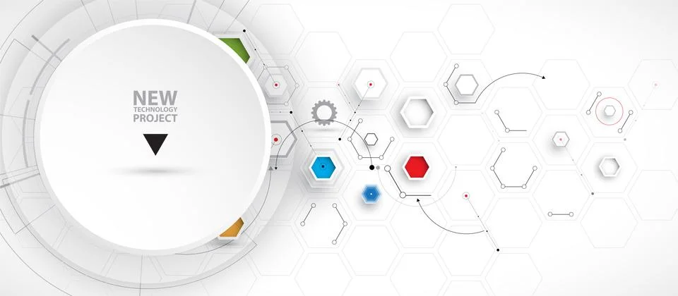 Abstract hexagon background. Technology polygonal design. Digital futuristi.. Stock Illustration