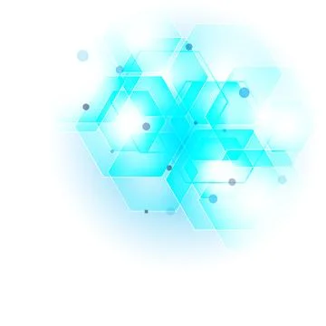 Abstract hexagon background. Technology polygonal design. Digital Illustrazione stock