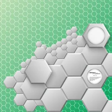 Abstract hexagon background. Vector illustration, contains transparencies Illustrazione stock