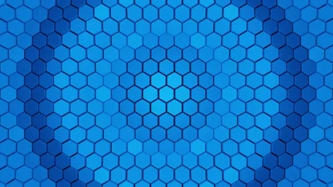 Abstract Hexagon Blue Backdrop Vj Loop, 4K Futuristic Seamless Loop, 3D Rendered Stock-Footage 165920873