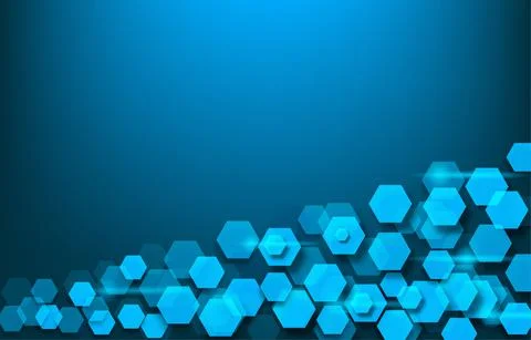 Abstract hexagon digital technology background for science, and medicine conc 스톡 일러스트