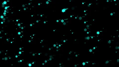Abstract Hexagon Digital Technology Code Number Background Stock Footage 339148813