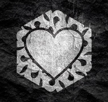 Abstract hexagon emblem Stock Illustration